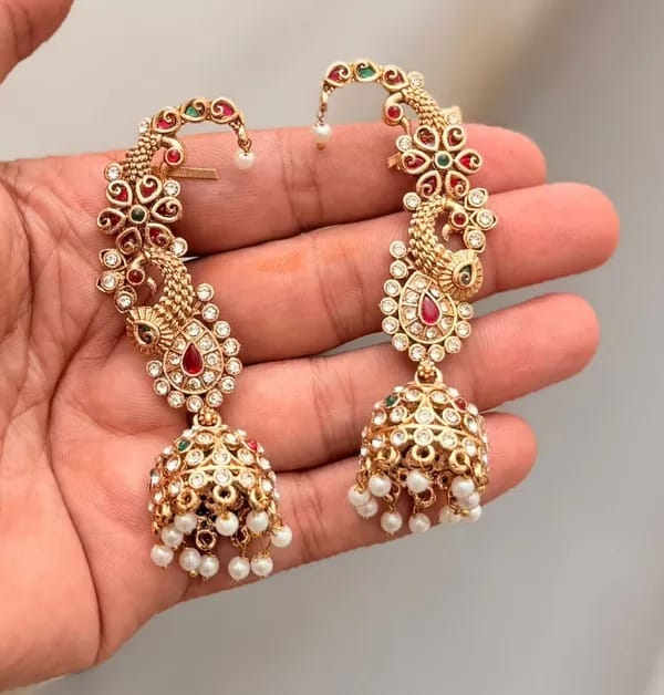 Viva Jewels Royal Peacock Ear-Cuff Jhumka