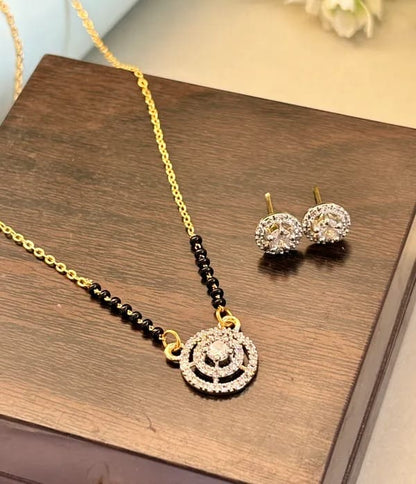 SHalo Modern Mangalsutra Set gold